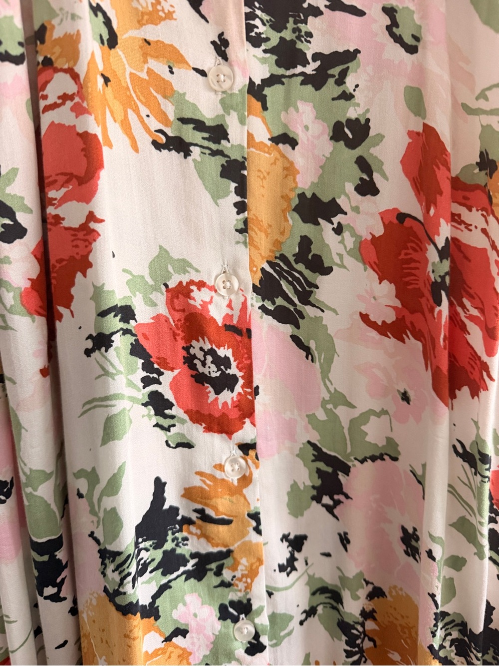 Volcom Floral Slip Dress with Spaghetti Straps - Pink Multi - Picture 2 of 4